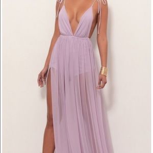 Never used Without tags. Seethru maxi dress